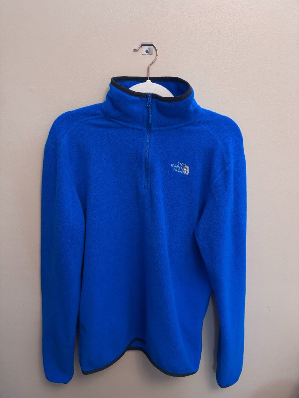 The North Face Blue Quarter Zip Fleece Jacket Men's Small